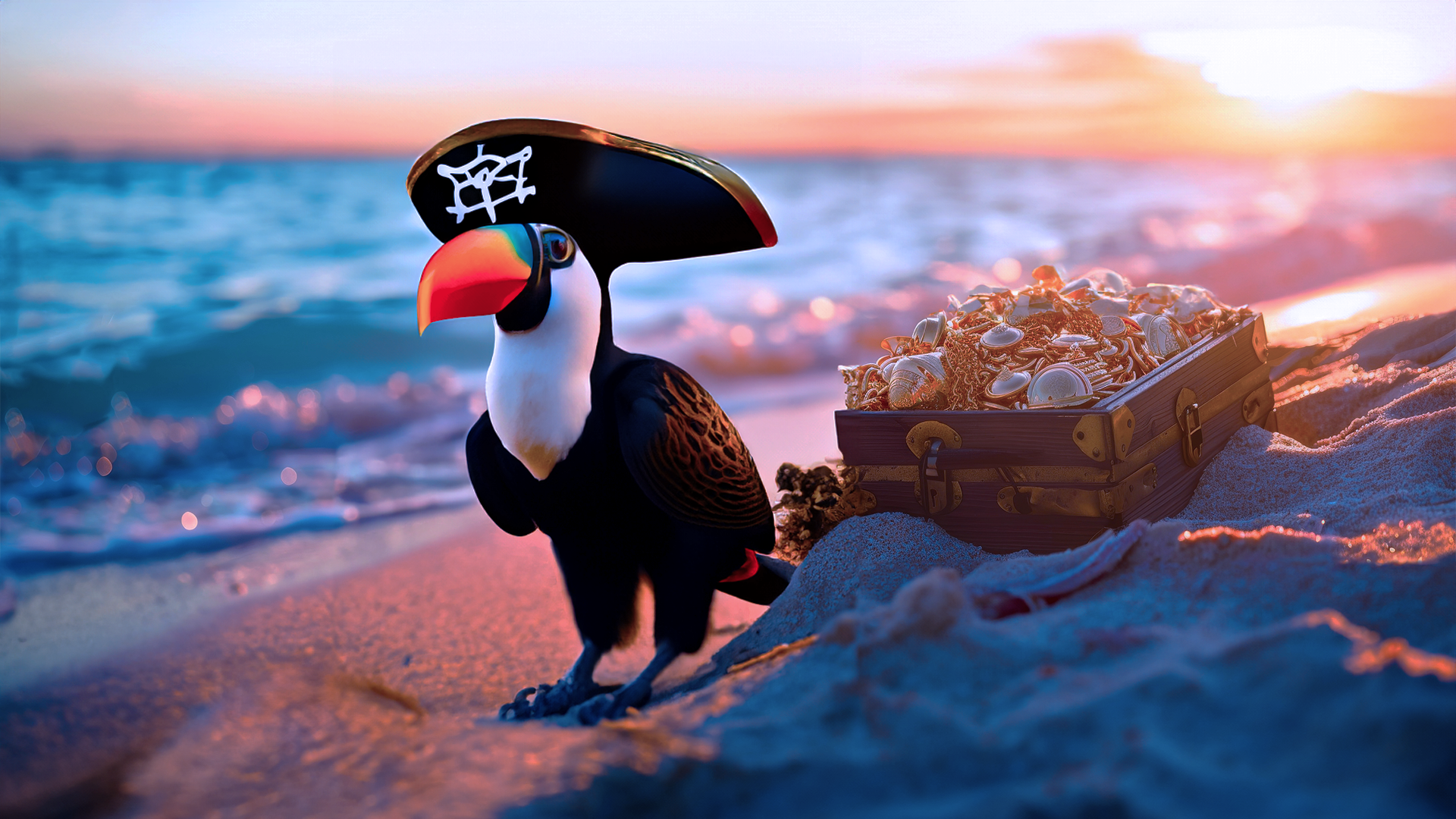 Toucan on a Beach Design Project